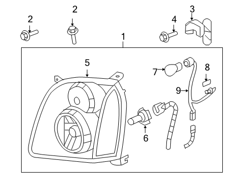 2014 GMC Yukon Socket & Wire Diagram for 15782378