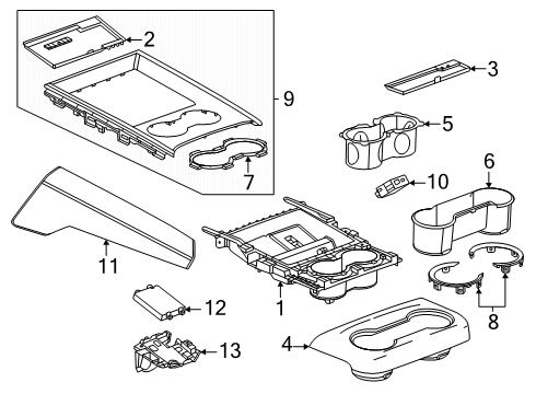 2025 Chevy Tahoe Center Console Diagram 4 - Thumbnail