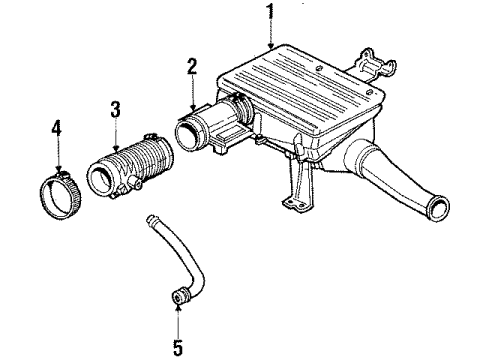 1987 Oldsmobile Delta 88 Mass Air Flow Sensor Diagram for 25007936
