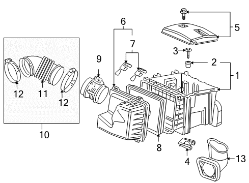 2007 Buick Terraza Filters Diagram