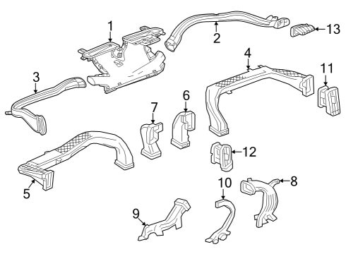2025 GMC Sierra 2500 HD Ducts Diagram