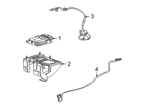 2023 GMC Yukon Mount Bracket Diagram for 84960900