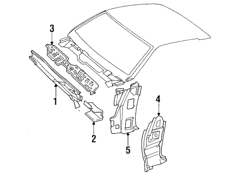 1989 Chevy Camaro Vent Screen Diagram for 10053981