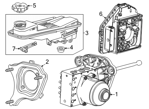 2024 GMC Acadia Module Kit, Electronic Brake Control Diagram for 86561904
