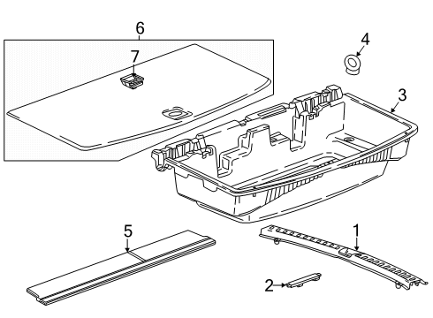 2024 Chevy Traverse Interior Trim - Rear Body Diagram