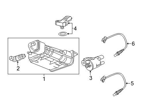 2025 Cadillac XT6 Emission Components Diagram