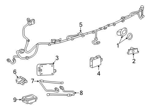 2024 Cadillac XT6 Camera, Front Diagram for 85513634