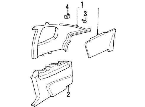 1997 Chevy Monte Carlo Coat Hook Diagram for 10279168