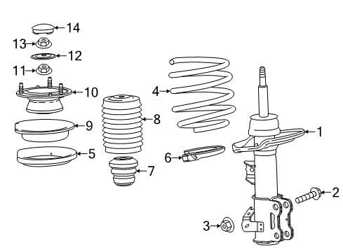 2017 Cadillac ATS Struts & Components Diagram 4 - Thumbnail