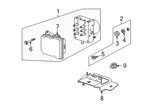 2010 Saturn Outlook Modulator Valve Diagram for 19417205