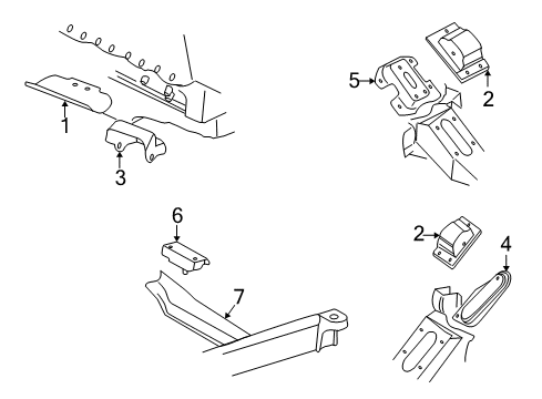 1996 Chevy Express 3500 Engine & Trans Mounting Diagram 3 - Thumbnail