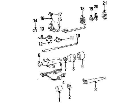 1993 Oldsmobile Cutlass Cruiser Shift Tube Diagram for 7842055