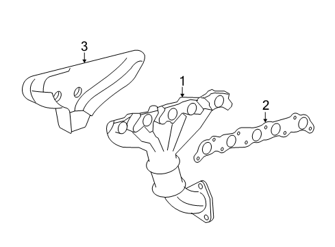 2010 GMC Canyon Exhaust Manifold, Driver Side Diagram for 12598548