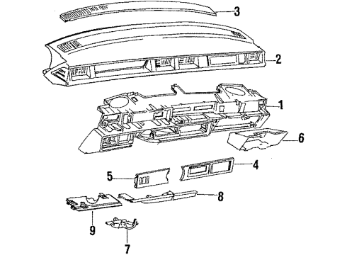 1987 Buick Electra Glove Box Diagram for 25511115
