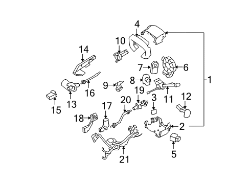 2009 Cadillac DTS Lower Column Cover Diagram for 15914134