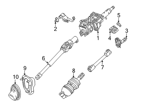 2025 Cadillac CT4 Steering Column Assembly Diagram 3 - Thumbnail