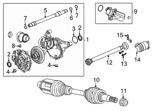 2023 Cadillac CT4 Front Axle & Carrier Diagram