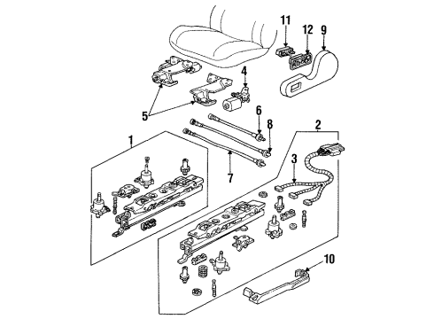 1993 Pontiac Grand Am Tracks & Components Diagram