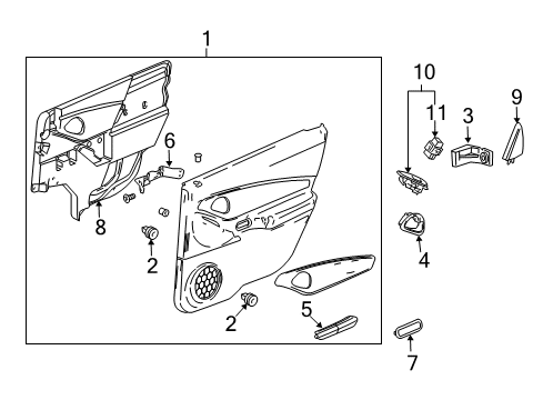 2006 Chevy Malibu Interior Trim - Rear Door Diagram