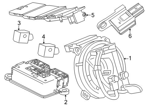 2025 Cadillac OPTIQ Air Bag Components Diagram
