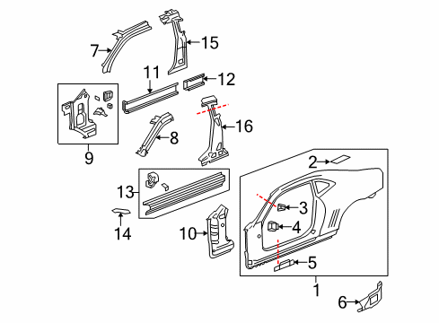 2012 Chevy Camaro Rocker Panel Diagram 2 - Thumbnail