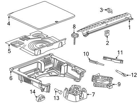 2025 GMC Terrain Interior Trim - Rear Body Diagram