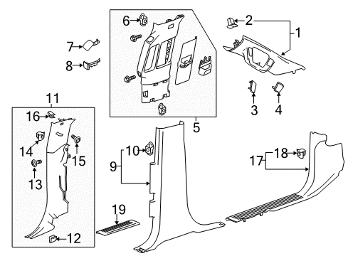 2016 Chevy Silverado 2500 HD Interior Trim - Cab Diagram 5 - Thumbnail