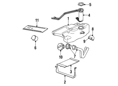 1995 Saturn SL2 Fuel Supply Diagram