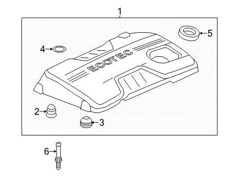 2014 Buick LaCrosse Engine Cover Diagram for 12649143