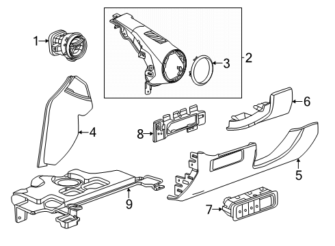 2025 Chevy Equinox EV Switch, Headlamp Dimmer Diagram for 85534333