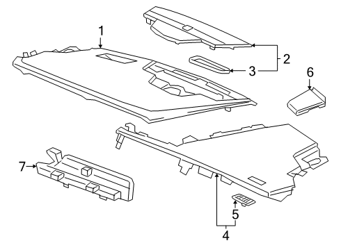 2025 Cadillac XT6 Instrument Panel Components Diagram