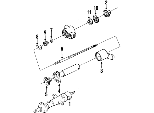 1995 Chevy Beretta Steering Column Assembly Diagram
