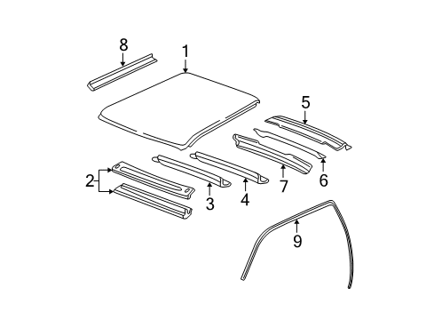 2012 Cadillac Escalade EXT Rear Header Diagram for 15944437