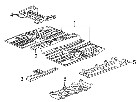 2015 Chevy Spark EV Floor & Rails Diagram