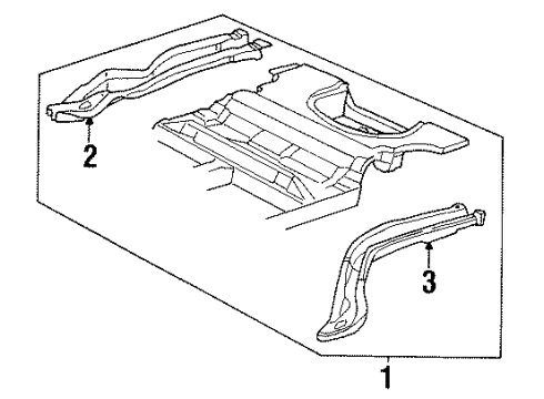 1992 Buick Century Frame Rail, Driver Side Diagram for 10269672