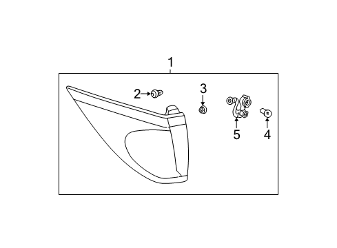 2006 Buick Rendezvous Tail Lamp Assembly Retainer Diagram for 11519918