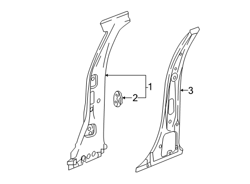 2025 Cadillac XT6 Center Pillar Diagram
