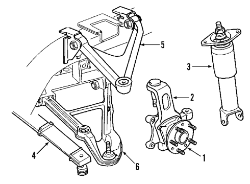 2006 Cadillac XLR Lower Control Arm - Rear Diagram