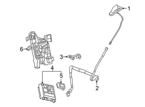 2025 GMC Sierra 3500 HD Communication System Components Diagram