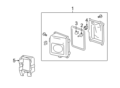 2008 Cadillac SRX Bulb & Socket Diagram for 10346260
