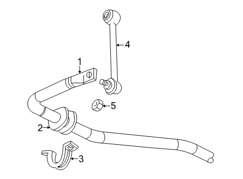 2005 Buick Rainier Stabilizer Link Diagram for 88965471