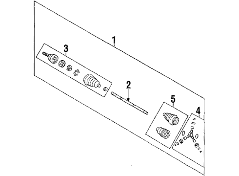 1990 Pontiac Bonneville Axle Shaft, Front Passenger Side Diagram for 26021048