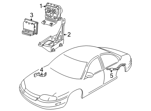 2000 Chevy Impala ABS Components Diagram