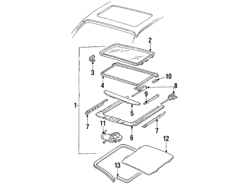 1990 Oldsmobile Toronado Sunroof Diagram