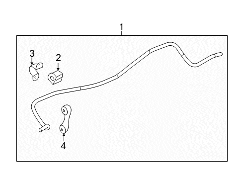 2007 Saturn Aura Stabilizer Bar & Components Diagram 5 - Thumbnail