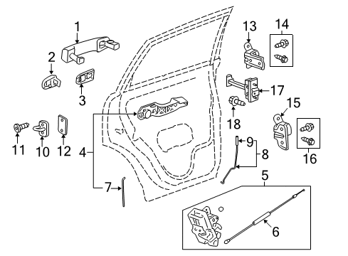 2012 Chevy Captiva Sport Rear Door Diagram