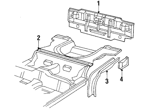 1986 Cadillac Cimarron Rear Body Diagram