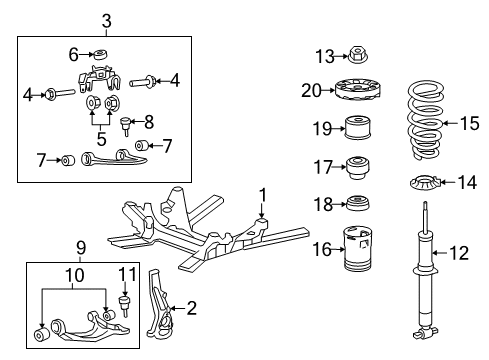 2014 Cadillac CTS Front Suspension Components Diagram 6 - Thumbnail