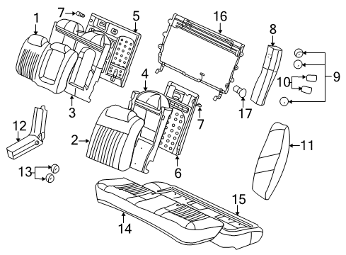 2001 Chevy Impala Rear Seat Components Diagram