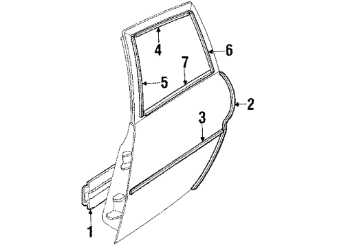 1984 Chevy Citation II Door & Components Diagram 2 - Thumbnail